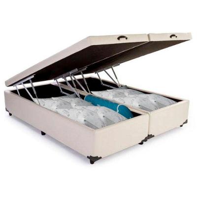 Cama Box Baú Casal Bipartido Sintético Sereneprime Branco 138x188x44
