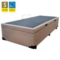Cama Box Baú Solteiro Sintético + Colchão De Espuma D33 - Sereneprime - 88cm Bege