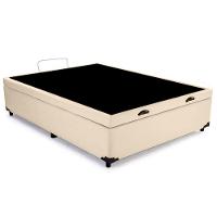 Cama Box Baú Viúva Sereneprime Sintético Bege 44x128x188 - 6