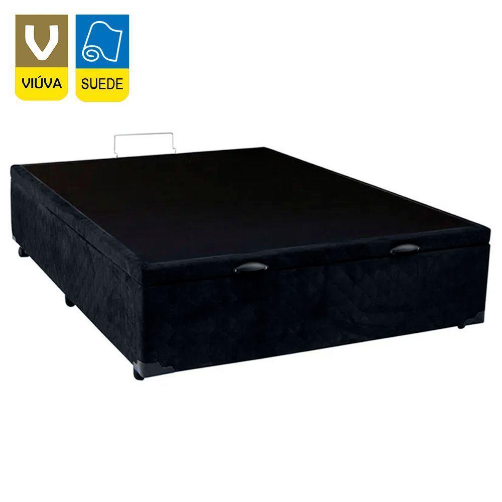 Cama Box Baú Viúva Sereneprime Suede Preto 44x128x188 - 2