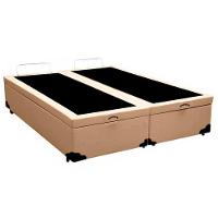 Cama Box Baú King Bipartido Sintético Sereneprime Bege 192x203x44 - 6