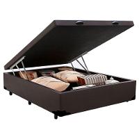Cama Box Baú Viúva Sereneprime Sintético Marrom 44x128x188 - 5