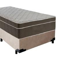 Cama Box Suede Solteiro + Colchão Sereneprime Molas Ensacadas 88x188x65 Bege - 5