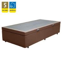 Cama Box Baú Solteiro Sintético Sereneprime Marrom 88x188x44 - 2