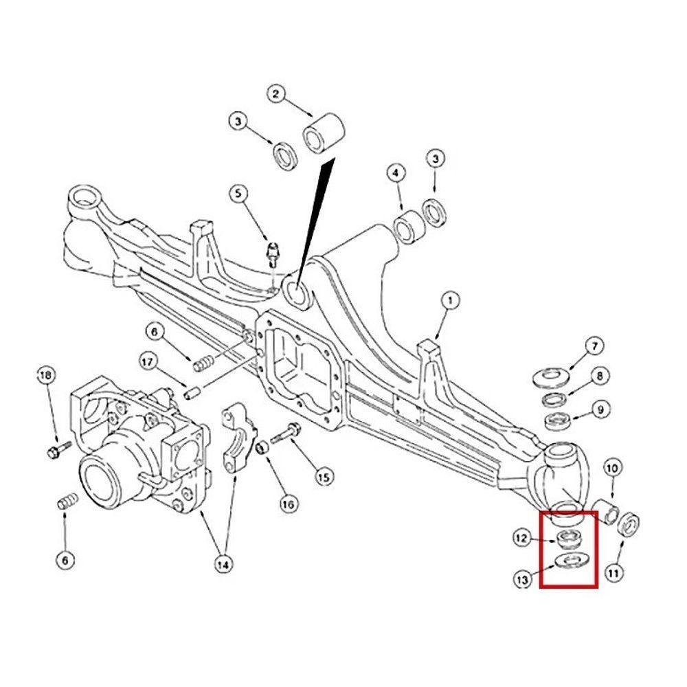 Embuchamento Inferior Direção Rd406 Rd406 580l 580m 580n Eixo Carraro 4x4 - 6