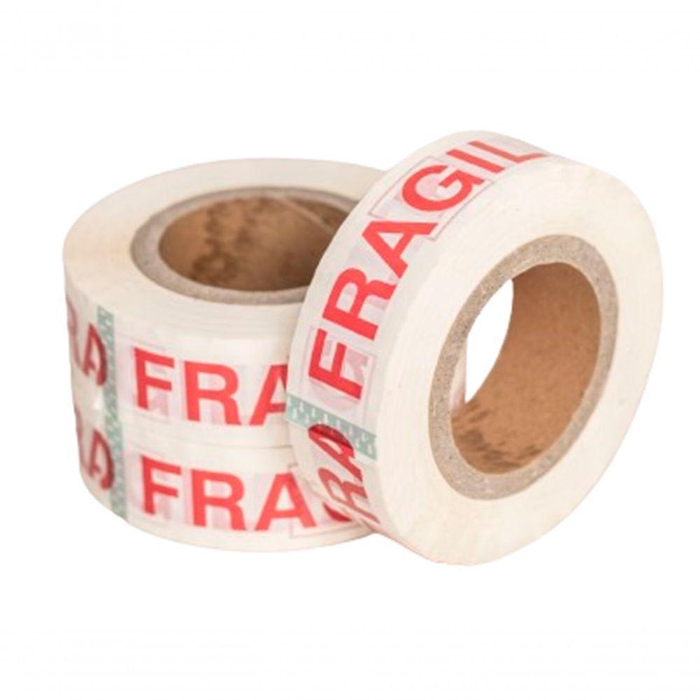 Fita Adesiva Frágil Cuidado 44mm X 200metros 3 Rolos - 1