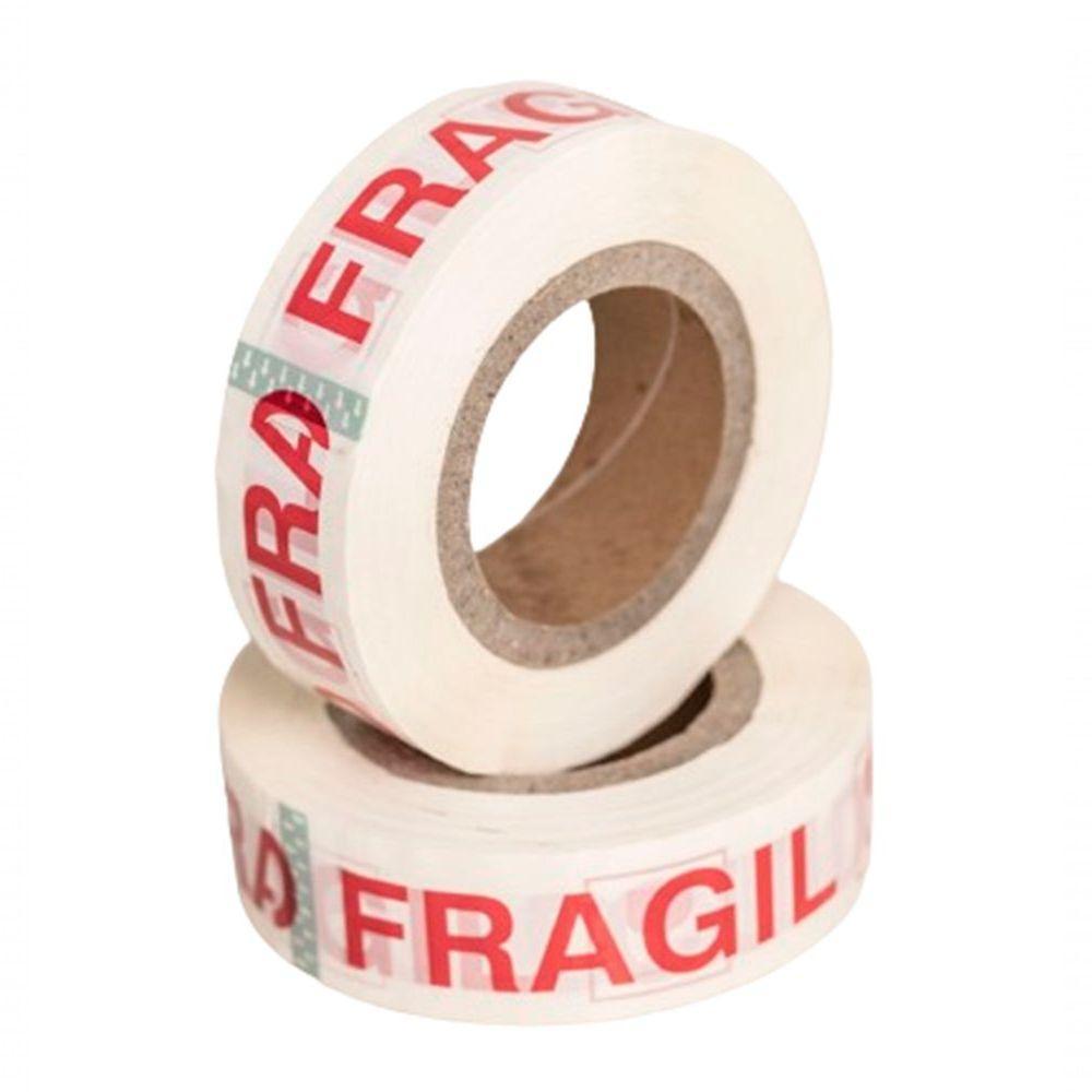 Fita Adesiva Frágil Cuidado 44mm X 200metros 3 Rolos - 2