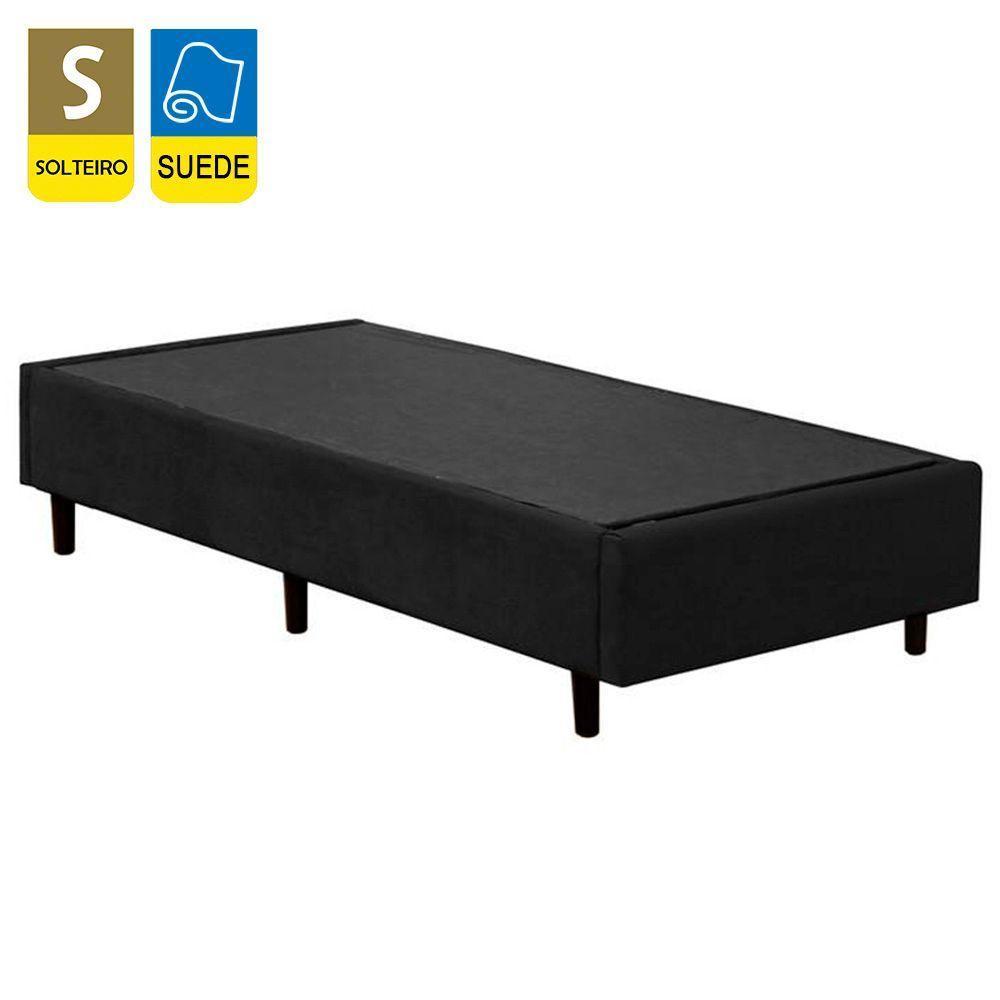 Cama Box Solteiro Suede + Colchão De Espuma D33 - Sereneprime - 88cm Preto - 5
