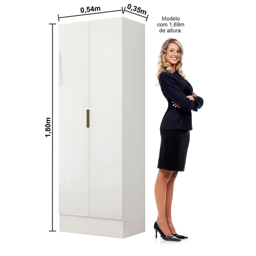 Sapateira Tokio 2 Portas 5 Prateleiras Carioca Móveis Branco - 3