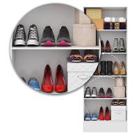 Sapateira Tokio 2 Portas 5 Prateleiras Carioca Móveis Branco - 6