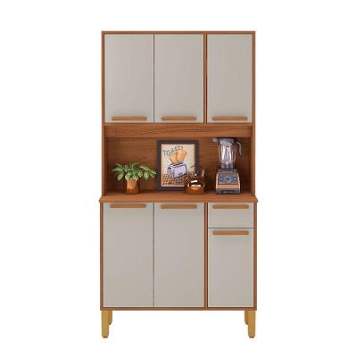 Armário De Cozinha Lagos Com 6 Portas 1 Gaveta Indekes Off White-freijó