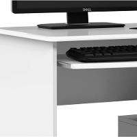 Mesa Escrivaninha Para Computador Prática 65cm Ej Móveis Branco