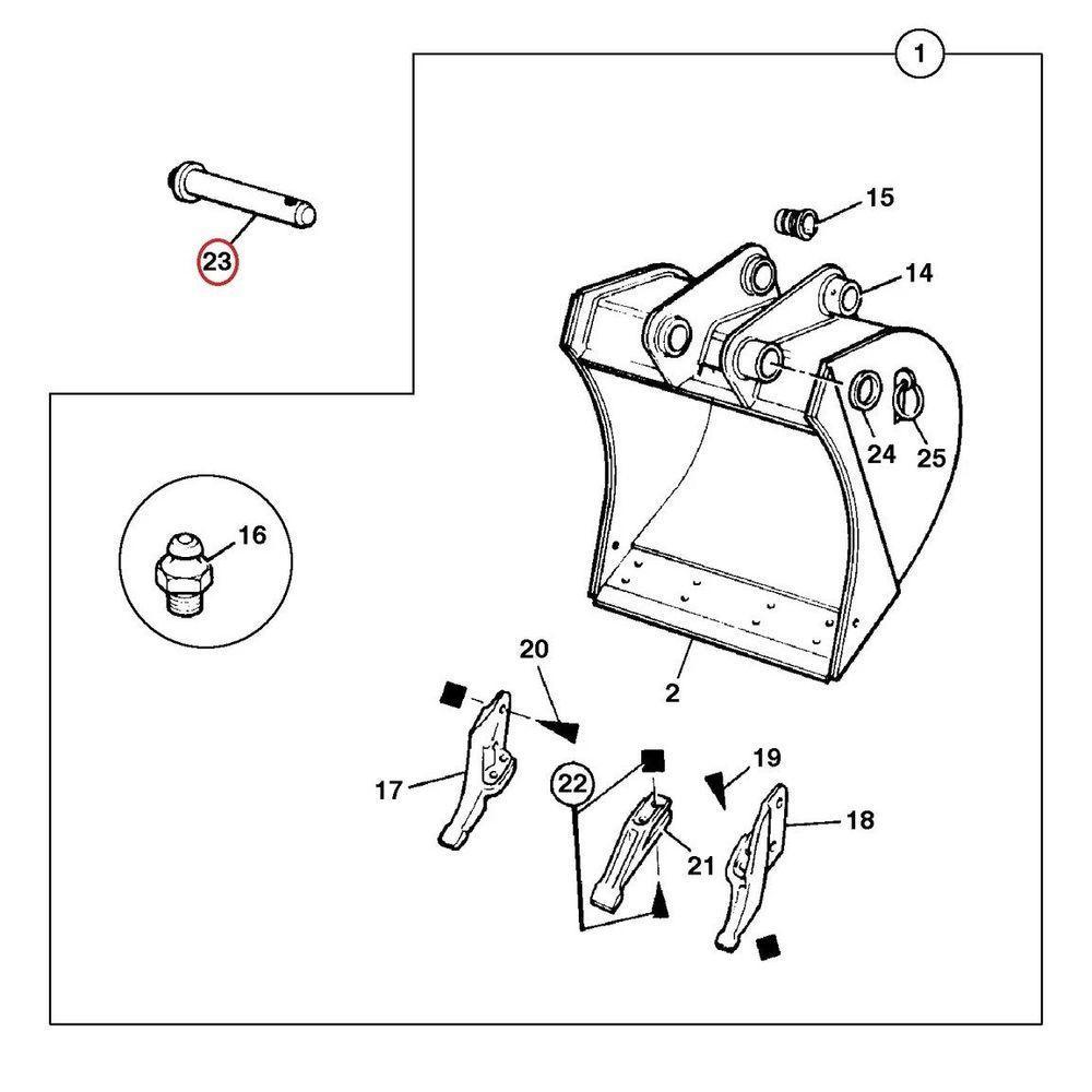 Pino Ponta Braco Cacamba Traseira Jcb 3c Plus 911-12400 - 4