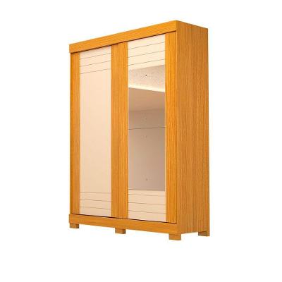 Guarda Roupa Solteiro Ayla 2 Portas 2 Gavetas Acp Móveis Nature-off White