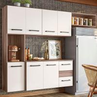 Cozinha Compacta Suspensa Juliete 7 Portas 2 Gavetas Nicioli Cinamomo-off White - 3