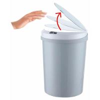 Lixeira Automática Redonda 12 Litros Com Sensor Cinza - 2