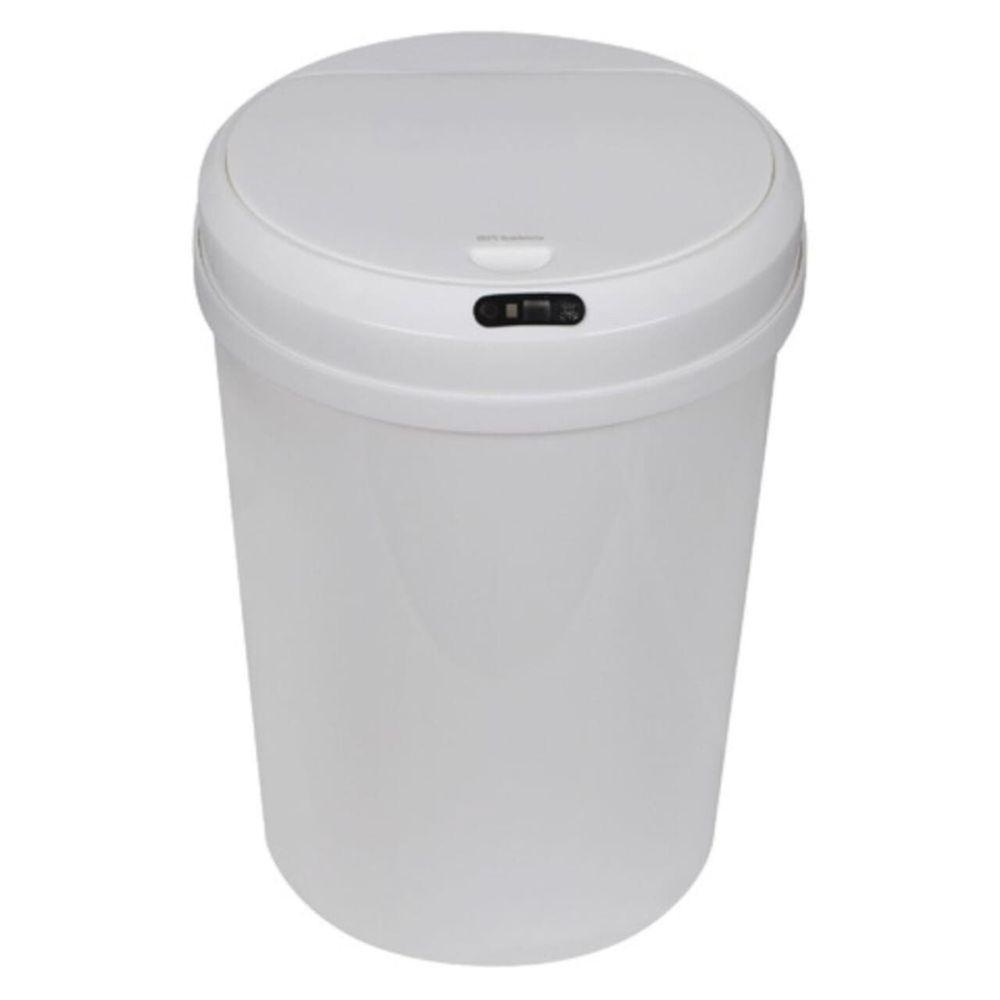Lixeira Automática Redonda 12 Litros Com Sensor Branca - 1
