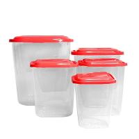 Kit Porta Mantimentos Com 5 Peças Uninjet - Rosa - 1