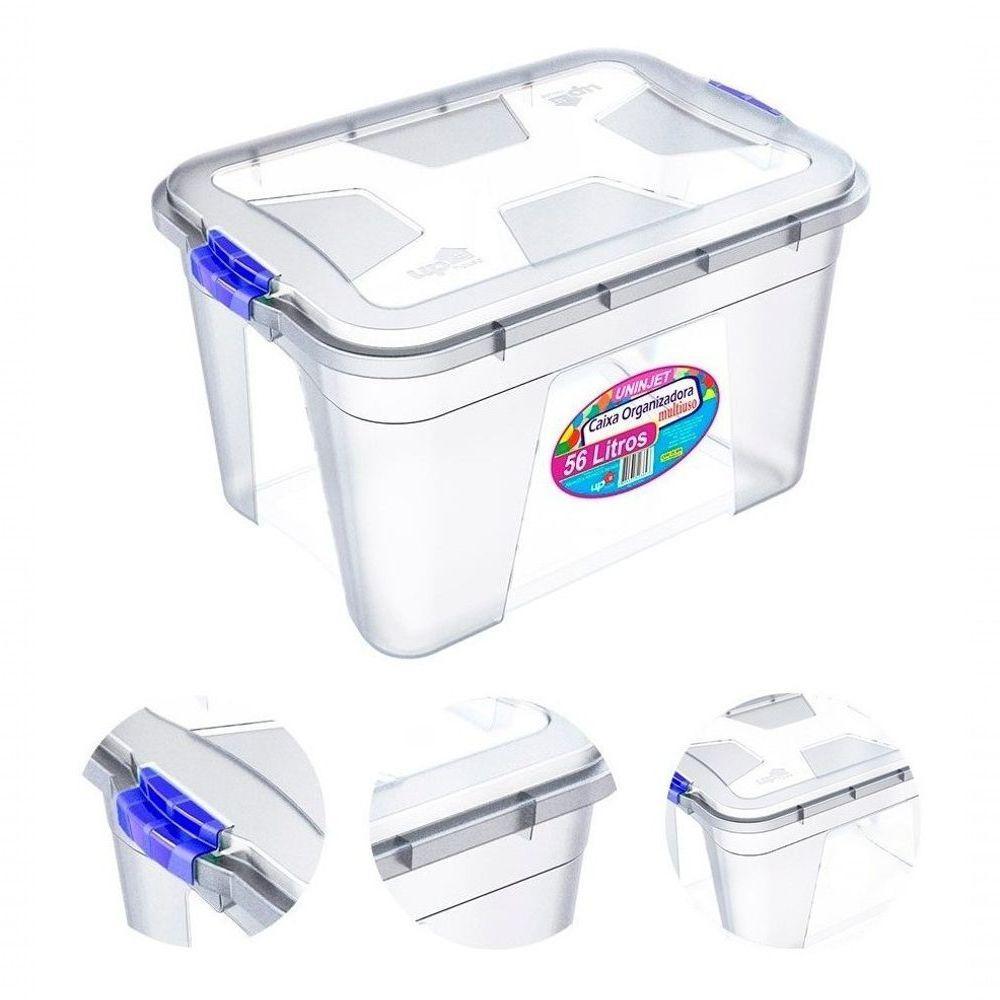 Caixa Organizadora Multiuso Transparente 56 Litros - 1
