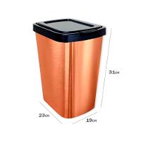 Lixeira Cesto 9 Litros Com Tampa Label Bronze Metalizado - 3