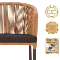 Mesa Com 4 Cadeiras E Noronha Estofado 9 Trama Original Terra Cota - 3