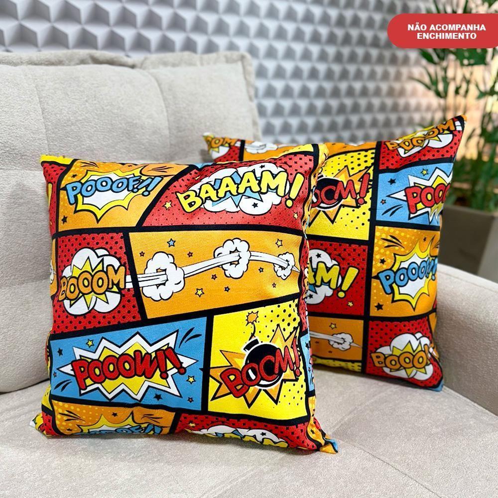 Kit 2 Capas De Almofadas Boom 45x45cm Cama Inbox - 4