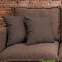 Kit 2 Capas De Almofadas Boucle Marrom 45x45cm Cama Inbox