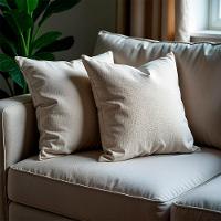 Kit 2 Capas De Almofadas Boucle Bege Claro 45x45cm Cama Inbox - 1