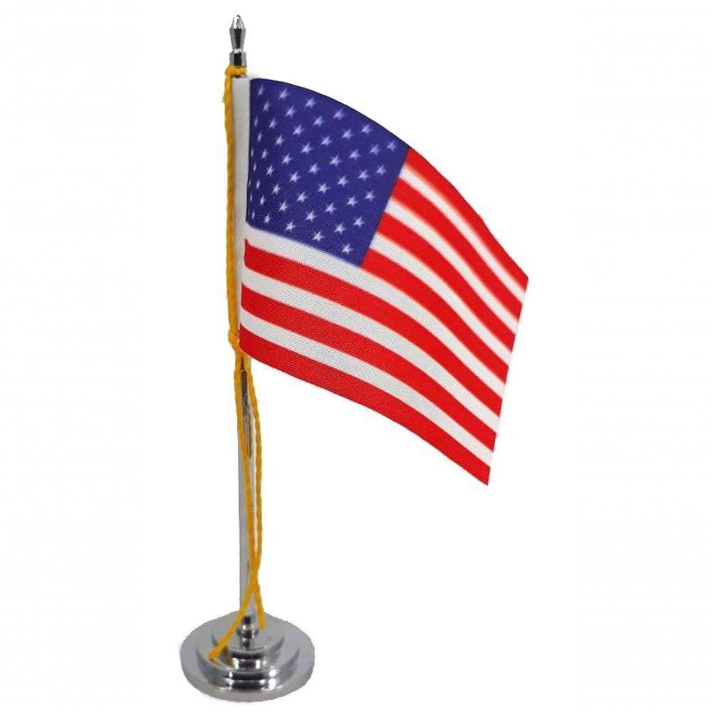 Mini Bandeira De Mesa Estados Unidos Usa 15 Cm Poliéster - 1