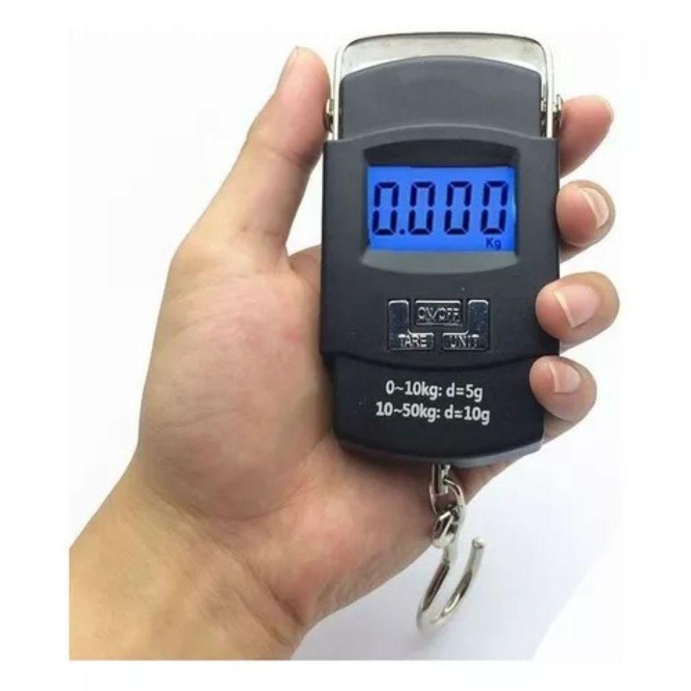 Balança Digital Portátil Gancho Para Bagagem E Pesca 50kg - 1