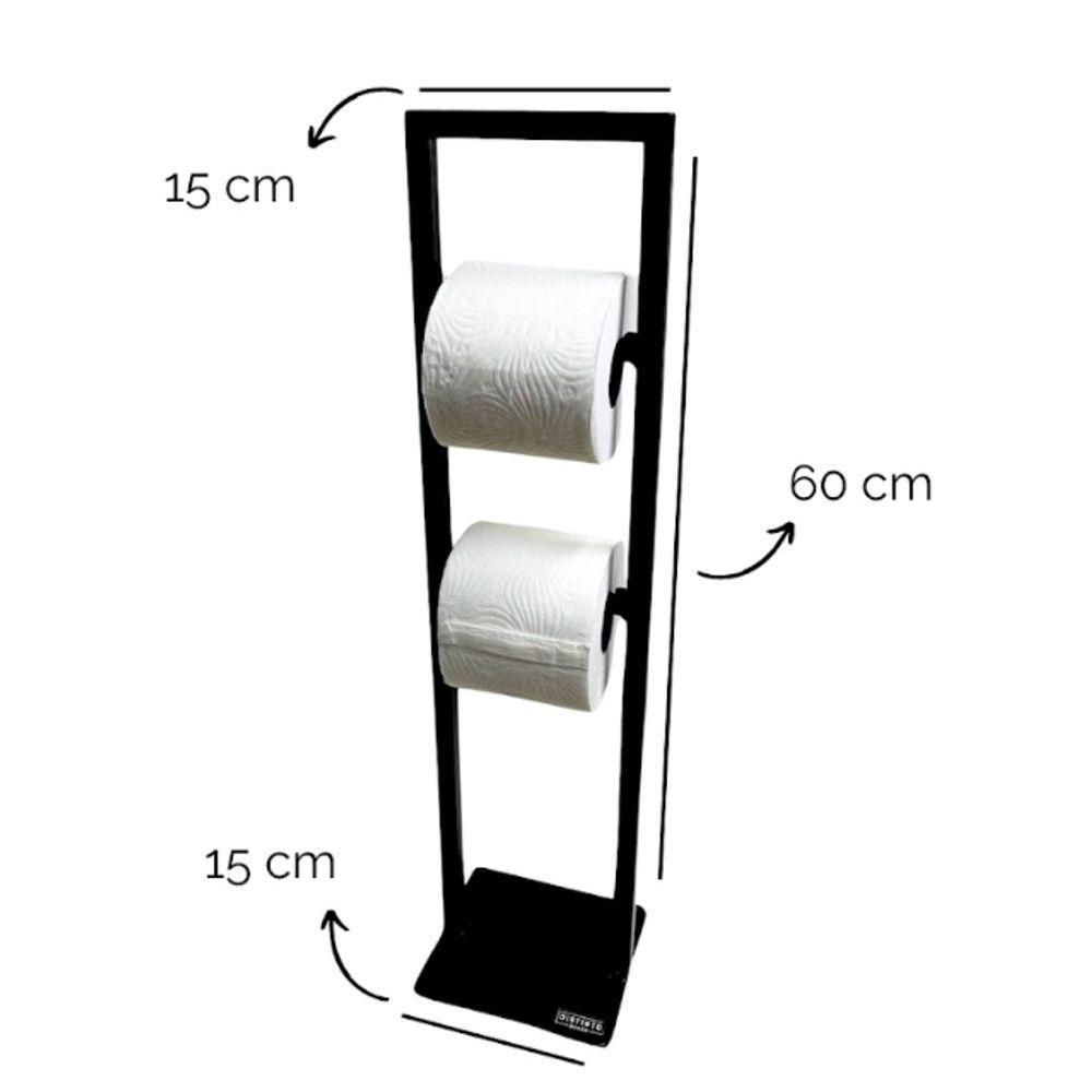 Porta Papel Higiênico Estilo Industrial Preto - 6