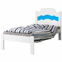 Cama Solteiro Sophia Branco Rosa Com Colchão - 2