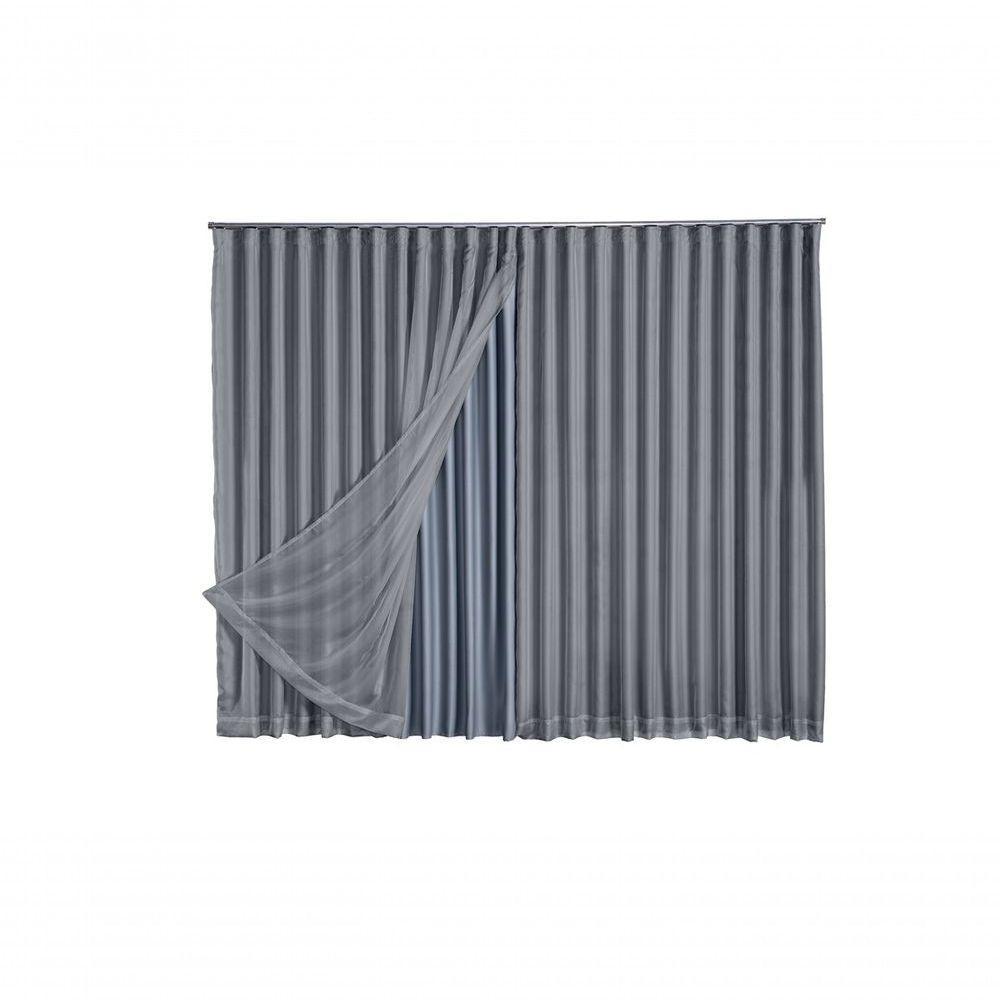 Cortina Blackout Com Voil 2,80x2,30 Para Trilho Suíço avelã - 4