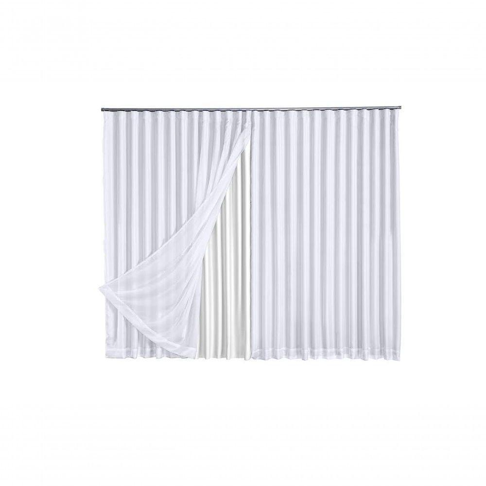 Cortina Blackout Com Voil 2,80x2,30 Para Trilho Suíço avelã - 5