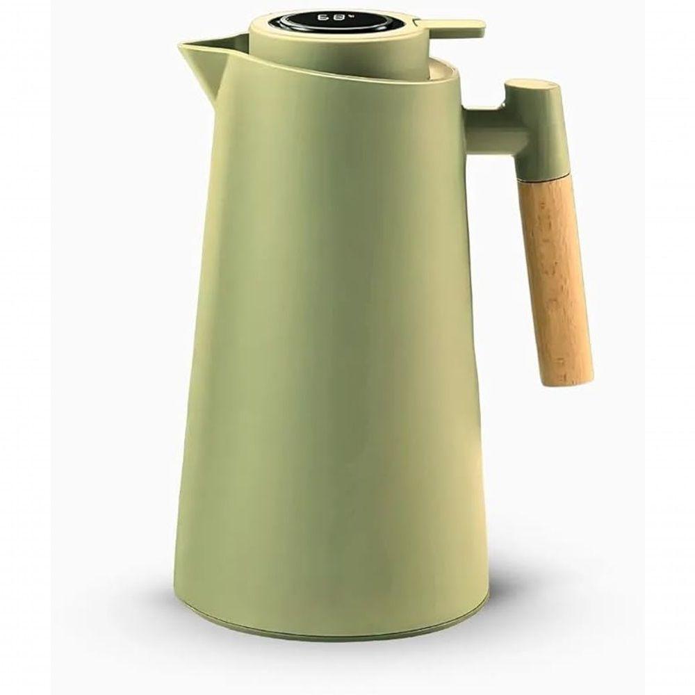 Garrafa Térmica Com Termômetro 1l - Verde Claro - 1