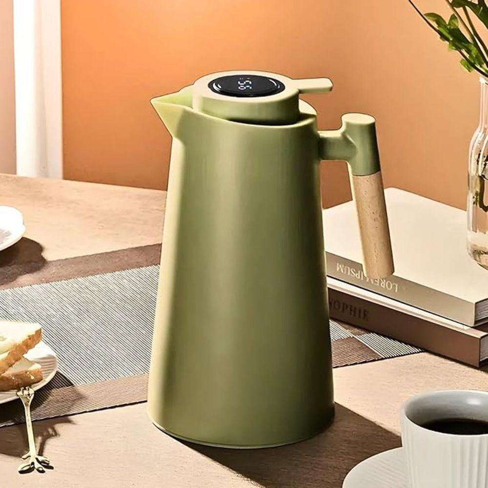 Garrafa Térmica Com Termômetro 1l - Verde Claro - 5