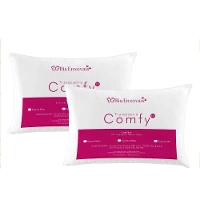 Kit Travesseiros Comfy Suporte Médio Fibra Siliconizada 500 Gramas 70cm X 50cm - 2 Unidades - 1