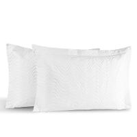 Kit Portas Travesseiros Silver Percal 180 Fios 50cm X 70cm 2 Peças - Branco - 1