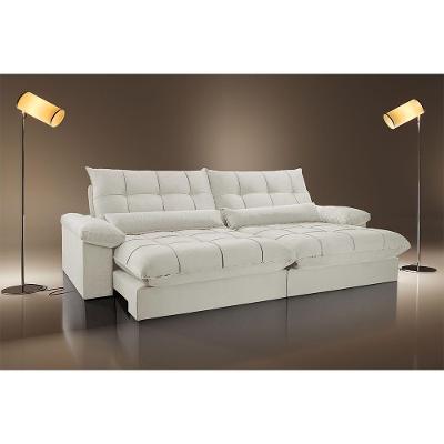 Sofá Liz 02 Módulos De 120cm Br 25cm Meu Sofá Online A302 Linho Branco