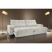 Sofá Liz 02 Módulos De 120cm Br 25cm Meu Sofá Online A302 Linho Branco - 1