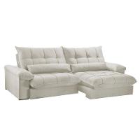 Sofá Liz 02 Módulos De 120cm Br 25cm Meu Sofá Online A302 Linho Branco