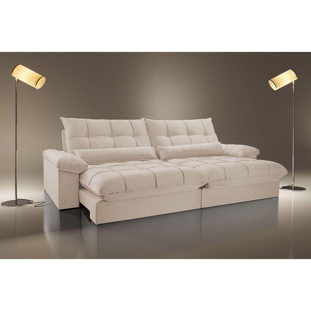 Sofá Liz 02 Módulos De 120cm Br 25cm Meu Sofá Online A294 Linho Creme - 2