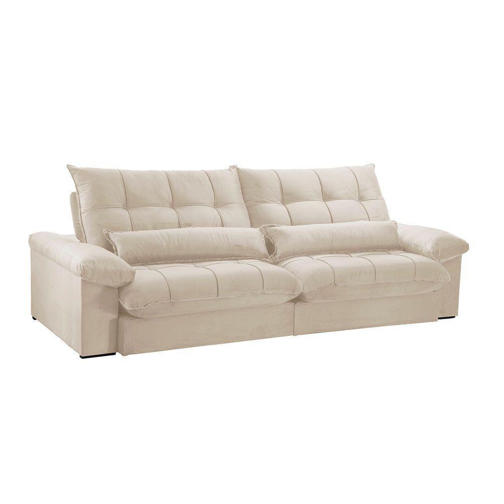 Sofá Liz 02 Módulos De 120cm Br 25cm Meu Sofá Online A294 Linho Creme - 3