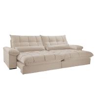 Sofá Liz 02 Módulos De 120cm Br 25cm Meu Sofá Online A294 Linho Creme - 1