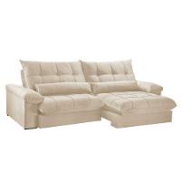 Sofá Liz 02 Módulos De 120cm Br 25cm Meu Sofá Online A294 Linho Creme