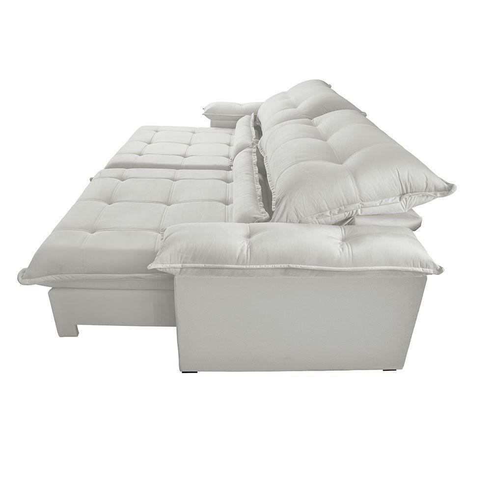 Sofá Vega 02 Módulos De 80cm Br 25cm Meu Sofá Online A302 Linho Branco - 4