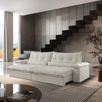 Sofá Vega 02 Módulos De 80cm Br 25cm Meu Sofá Online A302 Linho Branco - 1