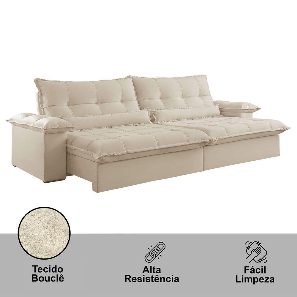 Sofá Vega 02 Módulos De 80cm Br 25cm Meu Sofá Online A294 Linho Creme - 2