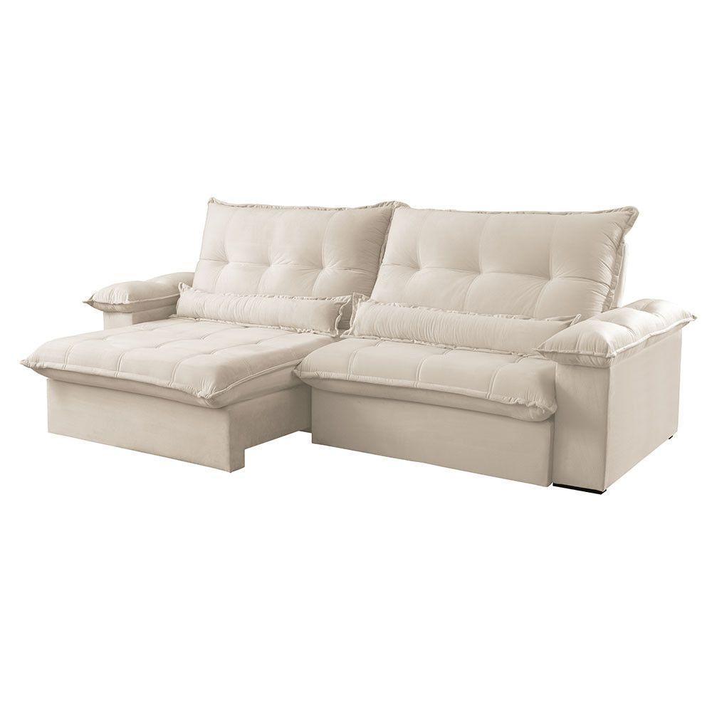 Sofá Vega 02 Módulos De 80cm Br 25cm Meu Sofá Online A294 Linho Creme - 4