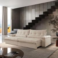 Sofá Vega 02 Módulos De 80cm Br 25cm Meu Sofá Online A294 Linho Creme - 1